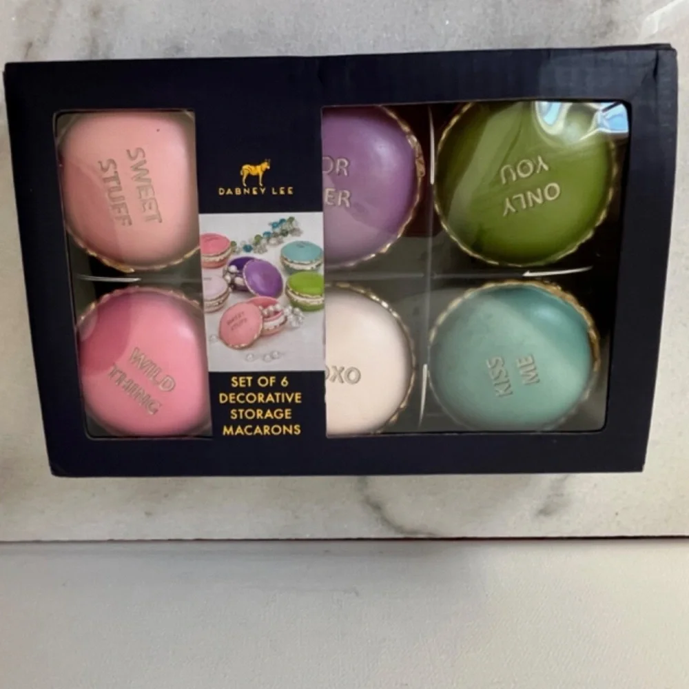 Colorful Macaron Trinket Boxes Set